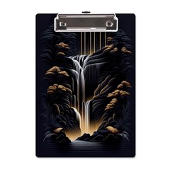 Waterfall Water Nature Springs A5 Acrylic Clipboard by Simbadda