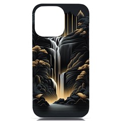 Waterfall Water Nature Springs Iphone 14 Pro Max Black Uv Print Case by Simbadda