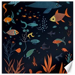 Underwater Ocean Animals Sea Canvas 16  X 16  by Simbadda