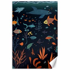 Underwater Ocean Animals Sea Canvas 24  X 36 