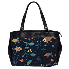 Underwater Ocean Animals Sea Oversize Office Handbag (2 Sides) by Simbadda