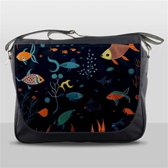 Underwater Ocean Animals Sea Messenger Bag by Simbadda