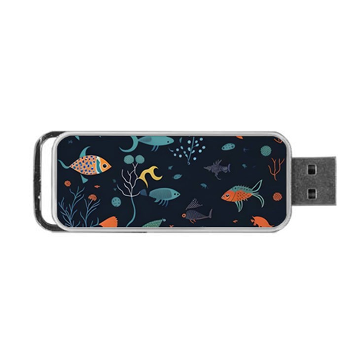 Underwater Ocean Animals Sea Portable USB Flash (One Side)