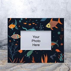 Underwater Ocean Animals Sea White Tabletop Photo Frame 4 x6  by Simbadda