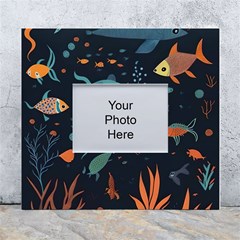 Underwater Ocean Animals Sea White Wall Photo Frame 5  X 7  by Simbadda