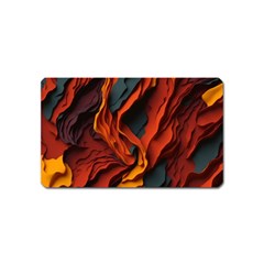 Abstract Colorful Waves Painting Art Magnet (name Card) by Simbadda