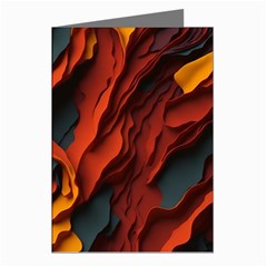 Abstract Colorful Waves Painting Art Greeting Cards (pkg Of 8) by Simbadda