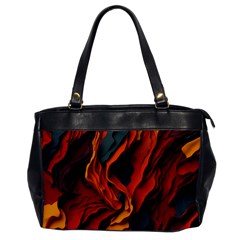 Abstract Colorful Waves Painting Art Oversize Office Handbag by Simbadda