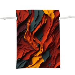 Abstract Colorful Waves Painting Art Lightweight Drawstring Pouch (xl)