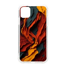 Abstract Colorful Waves Painting Art Iphone 11 Tpu Uv Print Case by Simbadda