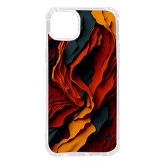 Abstract Colorful Waves Painting Art Iphone 14 Plus Tpu Uv Print Case by Simbadda