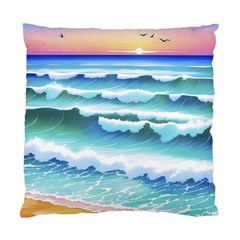 Ocean Sea Waves Beach Standard Cushion Case (two Sides) by Simbadda