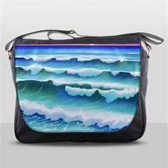 Ocean Sea Waves Beach Messenger Bag by Simbadda