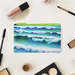 Ocean Sea Waves Beach Cosmetic Bag (xs) by Simbadda