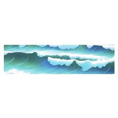 Ocean Sea Waves Beach Oblong Satin Scarf (16  X 60 ) by Simbadda