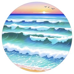 Ocean Sea Waves Beach Round Trivet by Simbadda