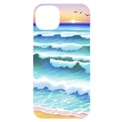 Ocean Sea Waves Beach Iphone 14 Plus Black Uv Print Case by Simbadda