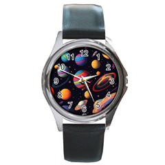 Planet Star Fantasy Round Metal Watch by Simbadda