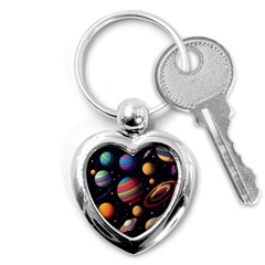 Planet Star Fantasy Key Chain (heart) by Simbadda