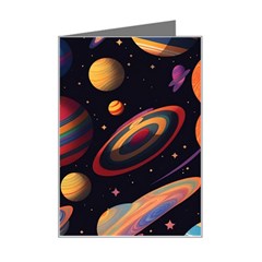 Planet Star Fantasy Mini Greeting Card by Simbadda