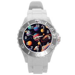 Planet Star Fantasy Round Plastic Sport Watch (l) by Simbadda