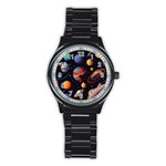 Planet Star Fantasy Stainless Steel Round Watch Front