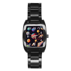 Planet Star Fantasy Stainless Steel Barrel Watch by Simbadda