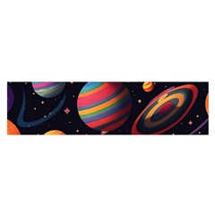 Planet Star Fantasy Oblong Satin Scarf (16  X 60 ) by Simbadda