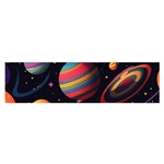 Planet Star Fantasy Oblong Satin Scarf (16  x 60 ) Front