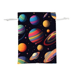 Planet Star Fantasy Lightweight Drawstring Pouch (l) by Simbadda