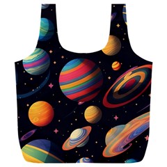 Planet Star Fantasy Full Print Recycle Bag (xxl) by Simbadda