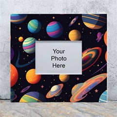 Planet Star Fantasy White Wall Photo Frame 5  X 7  by Simbadda