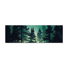 Magic Pine Forest Night Landscape Sticker (bumper) by Simbadda