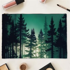 Magic Pine Forest Night Landscape Cosmetic Bag (xxl) by Simbadda