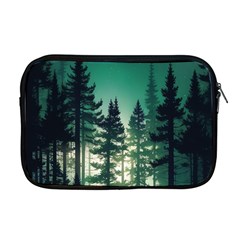 Magic Pine Forest Night Landscape Apple Macbook Pro 17  Zipper Case by Simbadda