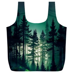 Magic Pine Forest Night Landscape Full Print Recycle Bag (xxl) by Simbadda