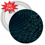 Wave Circle Ring Water 3  Buttons (100 pack)  Front