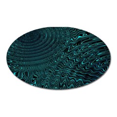 Wave Circle Ring Water Oval Magnet by Simbadda