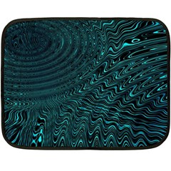 Wave Circle Ring Water Two Sides Fleece Blanket (mini) by Simbadda