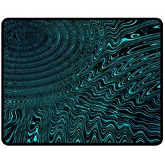 Wave Circle Ring Water Fleece Blanket (medium) by Simbadda