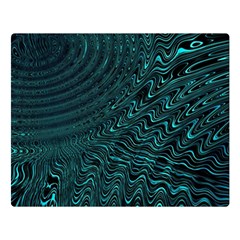 Wave Circle Ring Water Two Sides Premium Plush Fleece Blanket (large) by Simbadda