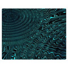 Wave Circle Ring Water Premium Plush Fleece Blanket (medium) by Simbadda