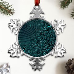 Wave Circle Ring Water Metal Small Snowflake Ornament by Simbadda