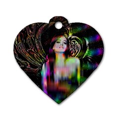 Festive Freak Dog Tag Heart (one Side) by MRNStudios