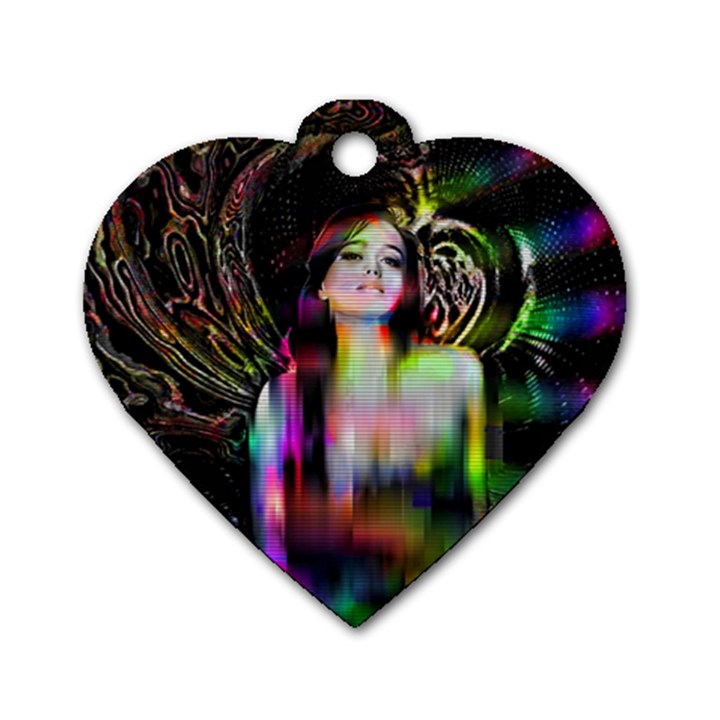 Festive Freak Dog Tag Heart (One Side)