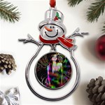 Festive Freak Metal Snowman Ornament Front