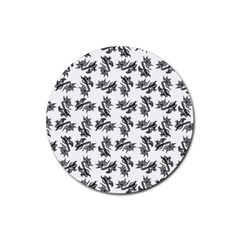 Alien Creatures Dance Pattern Rubber Round Coaster (4 Pack) by dflcprintsclothing