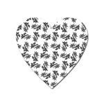 Alien creatures dance pattern Heart Magnet Front