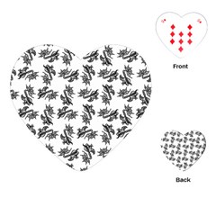 Alien Creatures Dance Pattern Playing Cards Single Design (heart) by dflcprintsclothing