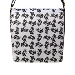 Alien Creatures Dance Pattern Flap Closure Messenger Bag (l) by dflcprintsclothing